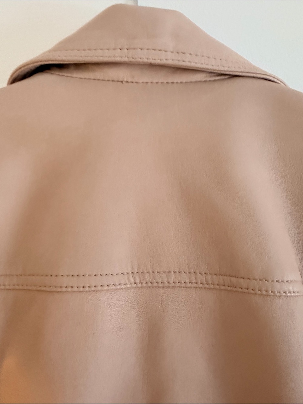 ALL SAINTS DALBY SLIM FIT LEATHER BIKER JACKET in color MISTY PINK size 2 - Picture 6 of 12